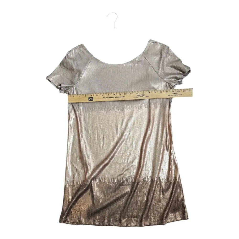 Free People Gold Sequin Mini Dress - Picture 9 of 13